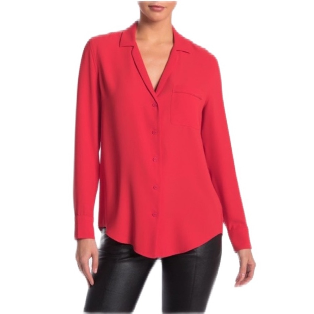 Equipment Silk Fuchsia Button-Down Shirt